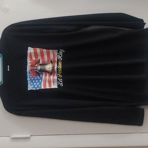 DAV Let Freedom Ring Liberty Bell Flag Long Sleeve Shirt  Sz Large New
